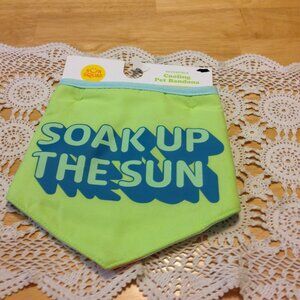 Sun Squad Cooling Pet Bandana One Size Reversible Soak Up The Sun Stripe print
